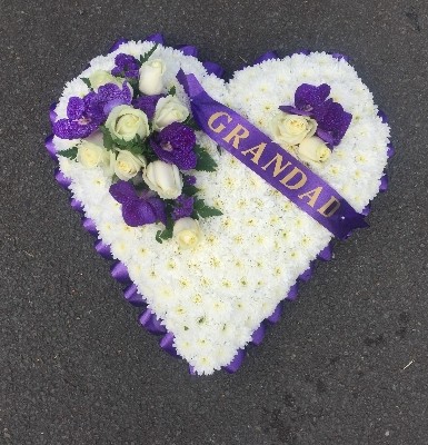 Heart Tribute With Sash Ribbon