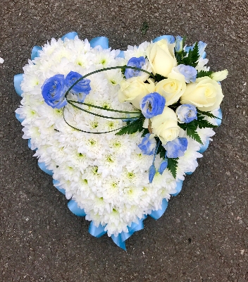 Sky blue and white heart