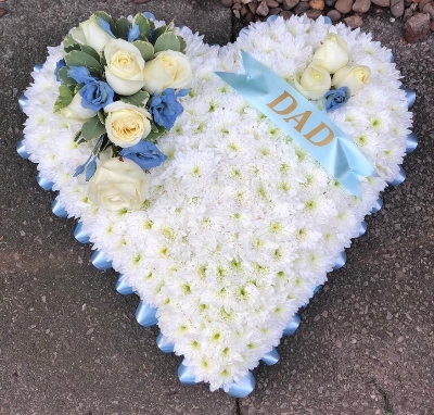 Sky blue heart with dad sash