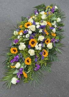 Sunflower Mix Casket Spray