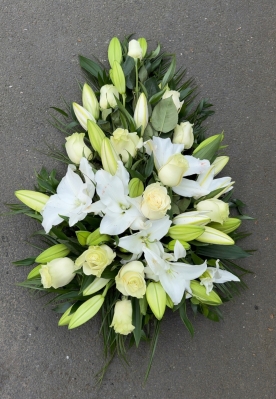 Rose and Lily Spray White