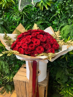50 luxury valentines roses