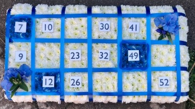 bingo board blue