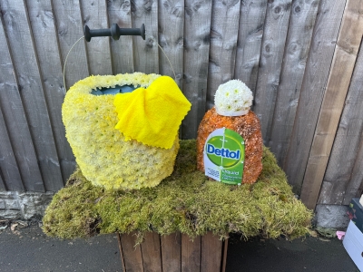 Debttol bottle and bucket
