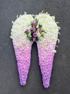 Lilac and white angel wings