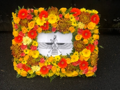 Orange photo frame