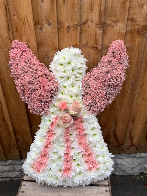 Pink and white angel