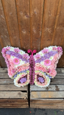Pink butterfly tribute