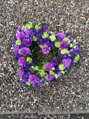 Purple open heart