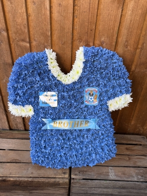 Sky blues football shirt