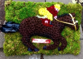 Horse and jockey tribute