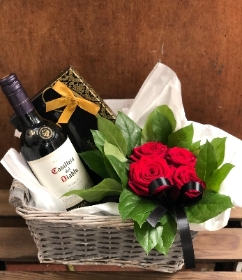 Luxury Red Wine Gift Basket