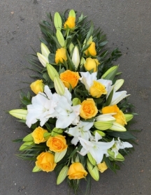 Rose and Lily Spray Yellow