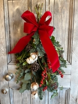 Christmas door swag