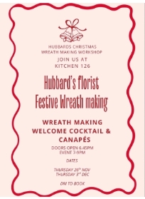 Christmas wreath workshop at kitchen 126