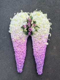 Lilac and white angel wings