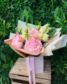 Pink candy floss bouquet