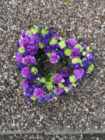 Purple open heart