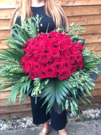 50 red rose bouquet