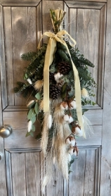Winter door swag